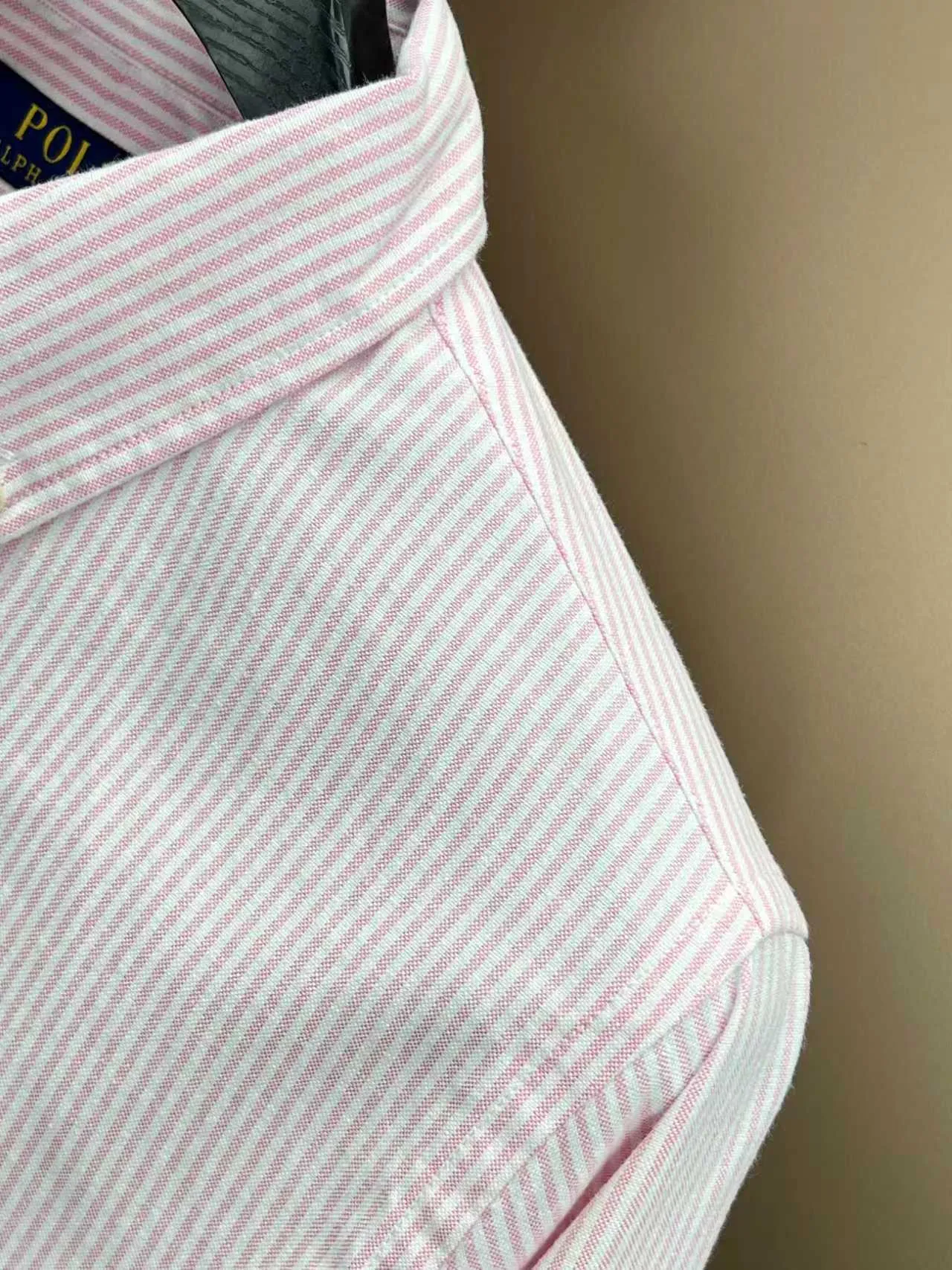 P360 Polo 25ss new logo embroidered striped square collar casual long-sleeved shirt, men's size: XS.S.M.L.XL.
